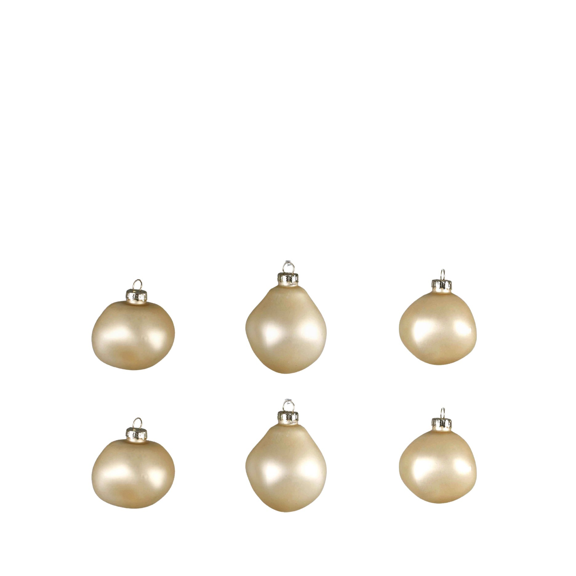 Organische Christbaumkugeln im Set – 6 Stück